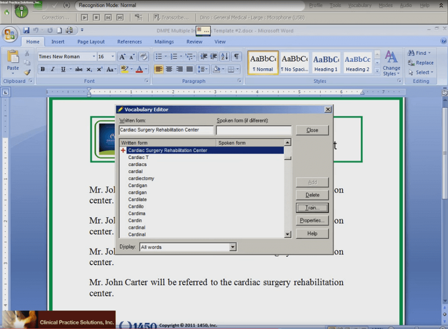 Dragon Medical Practice Screenshot 1